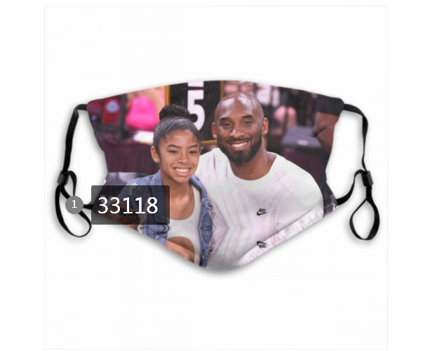 2021 NBA Los Angeles Lakers #24 kobe bryant 33118 Dust mask with filter->nba dust mask->Sports Accessory
